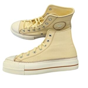 Converse CTAS Lift Hi Open Sesame Egret Platform Sneakers NEW